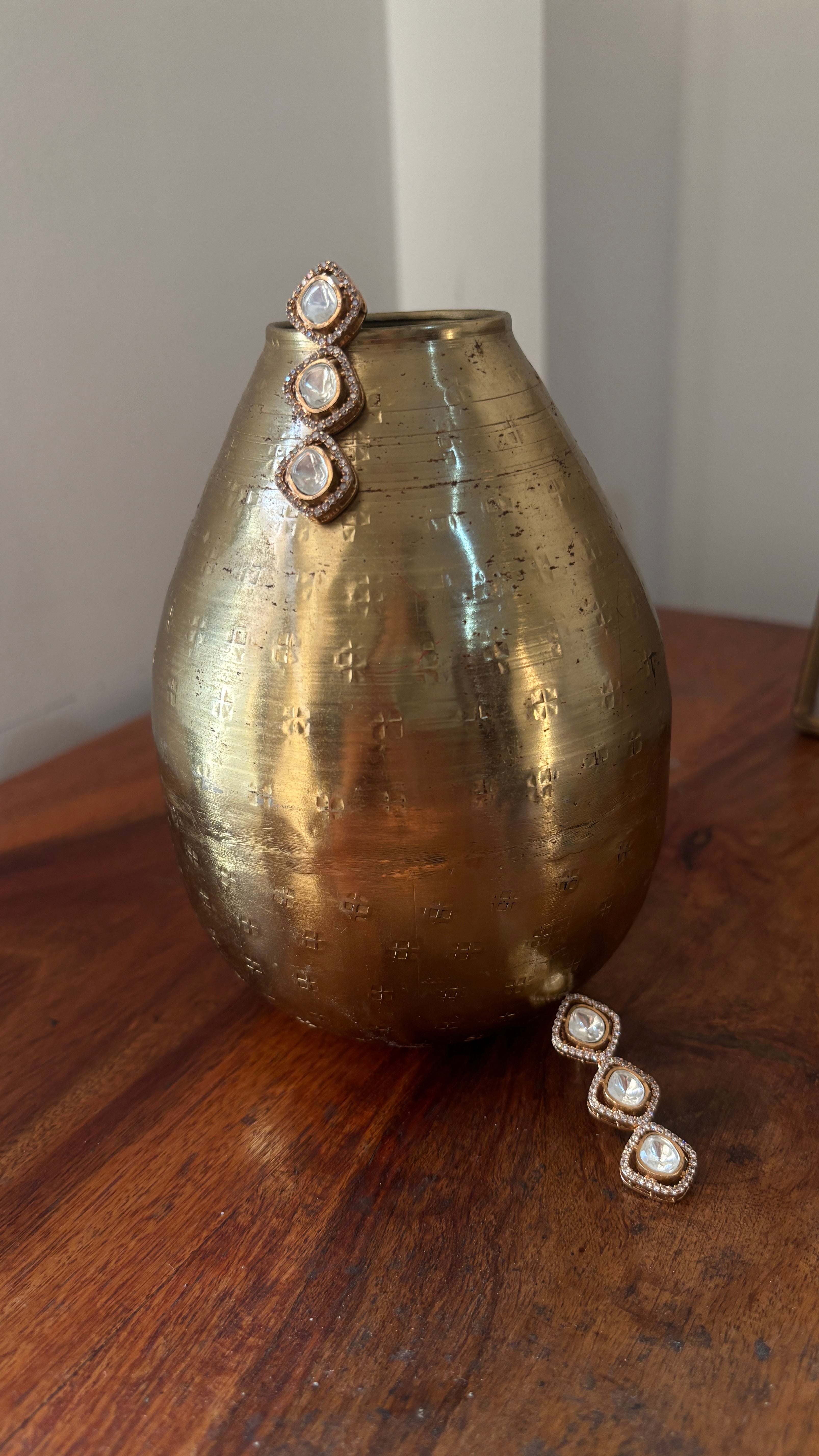 Kundan Polki Drop Earring