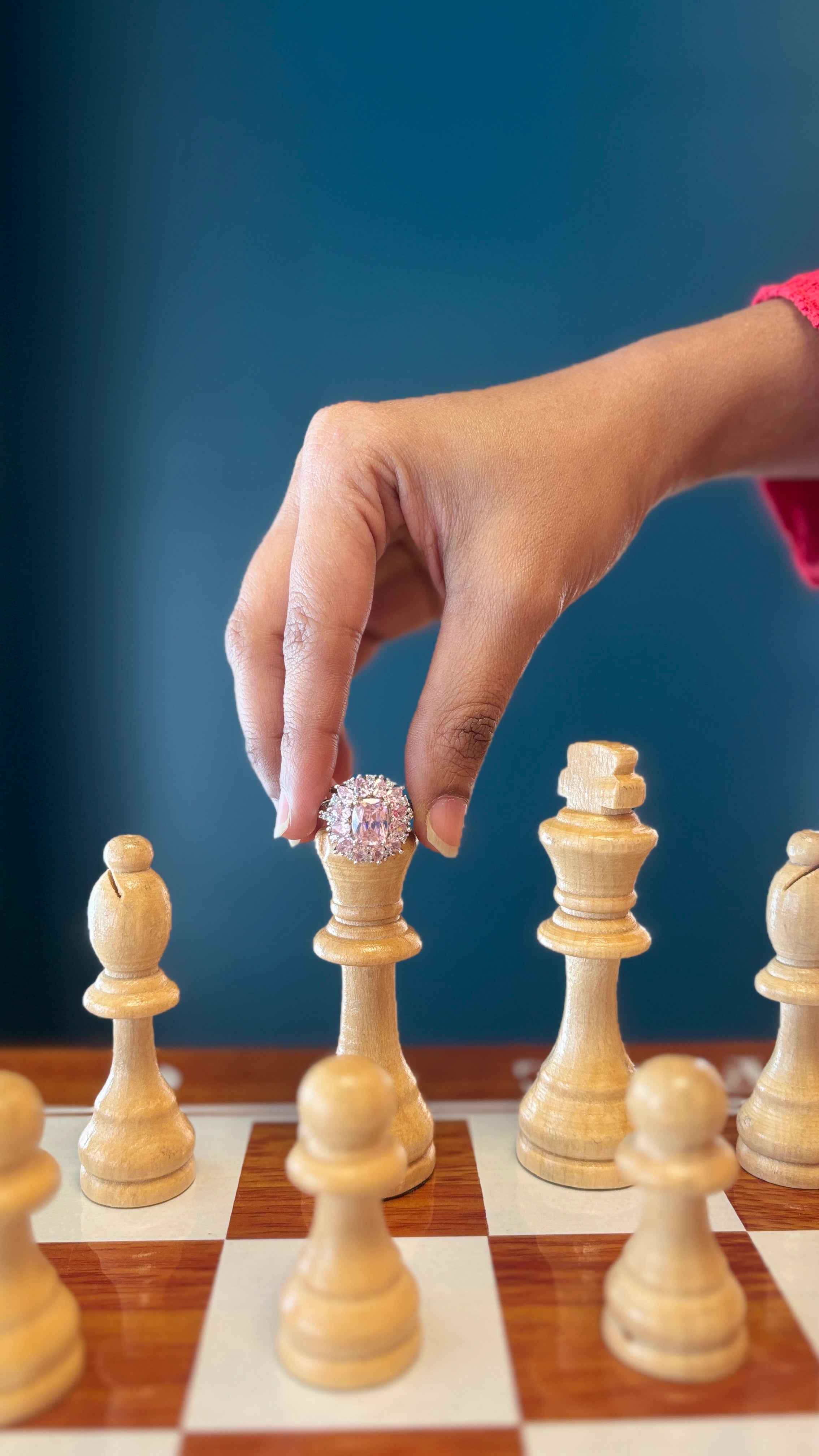 Pink Halo Statement Ring