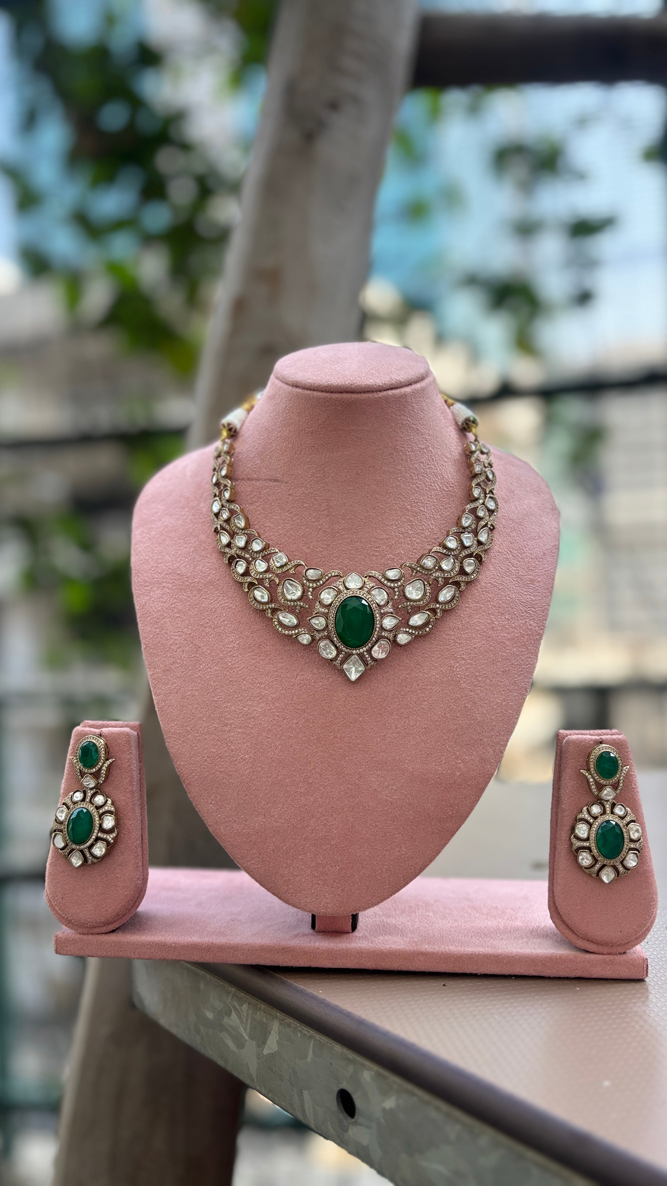 Kundan Polki Bridal Necklace Set