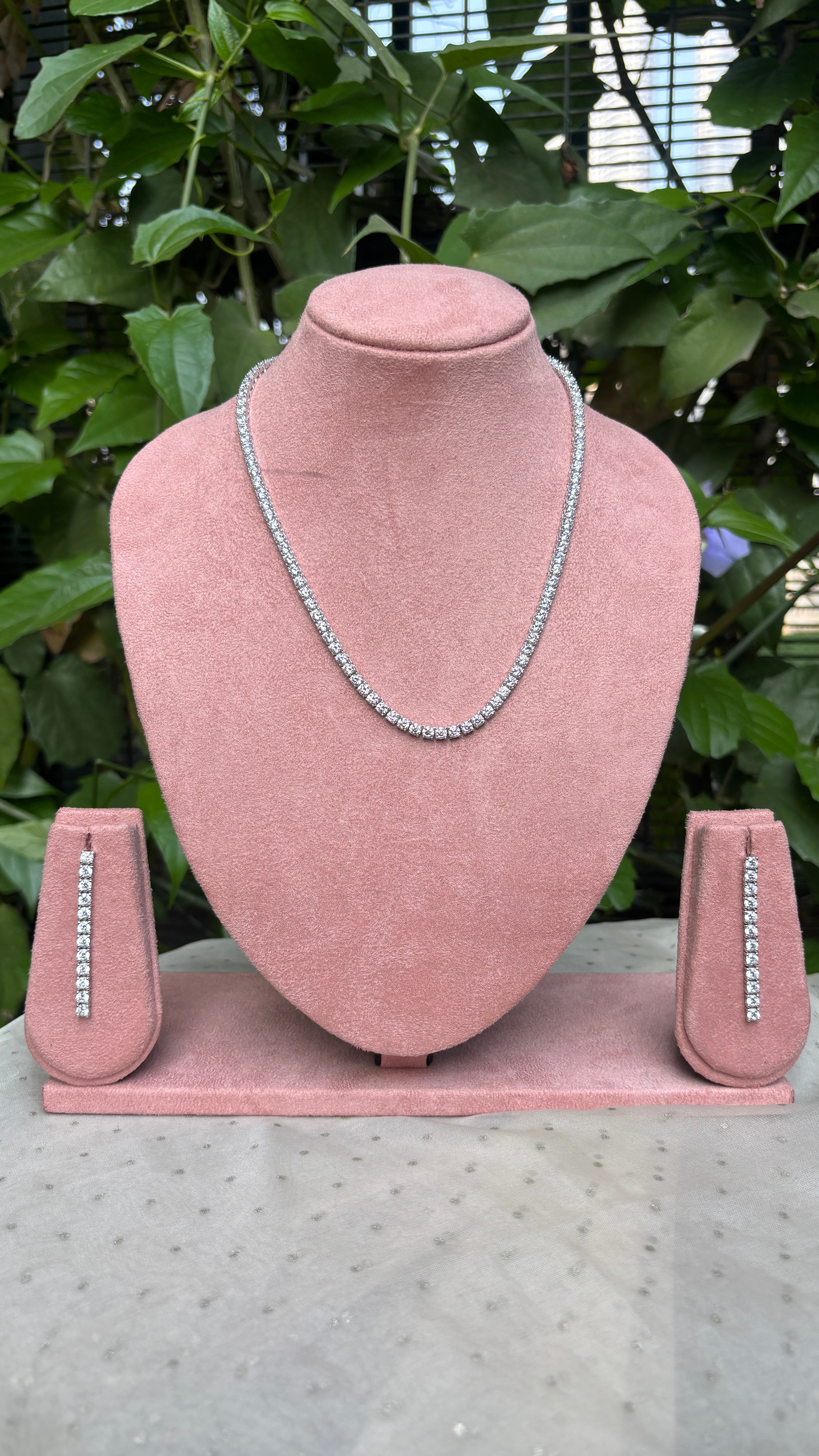 White Gold Diamond Tennis Necklace