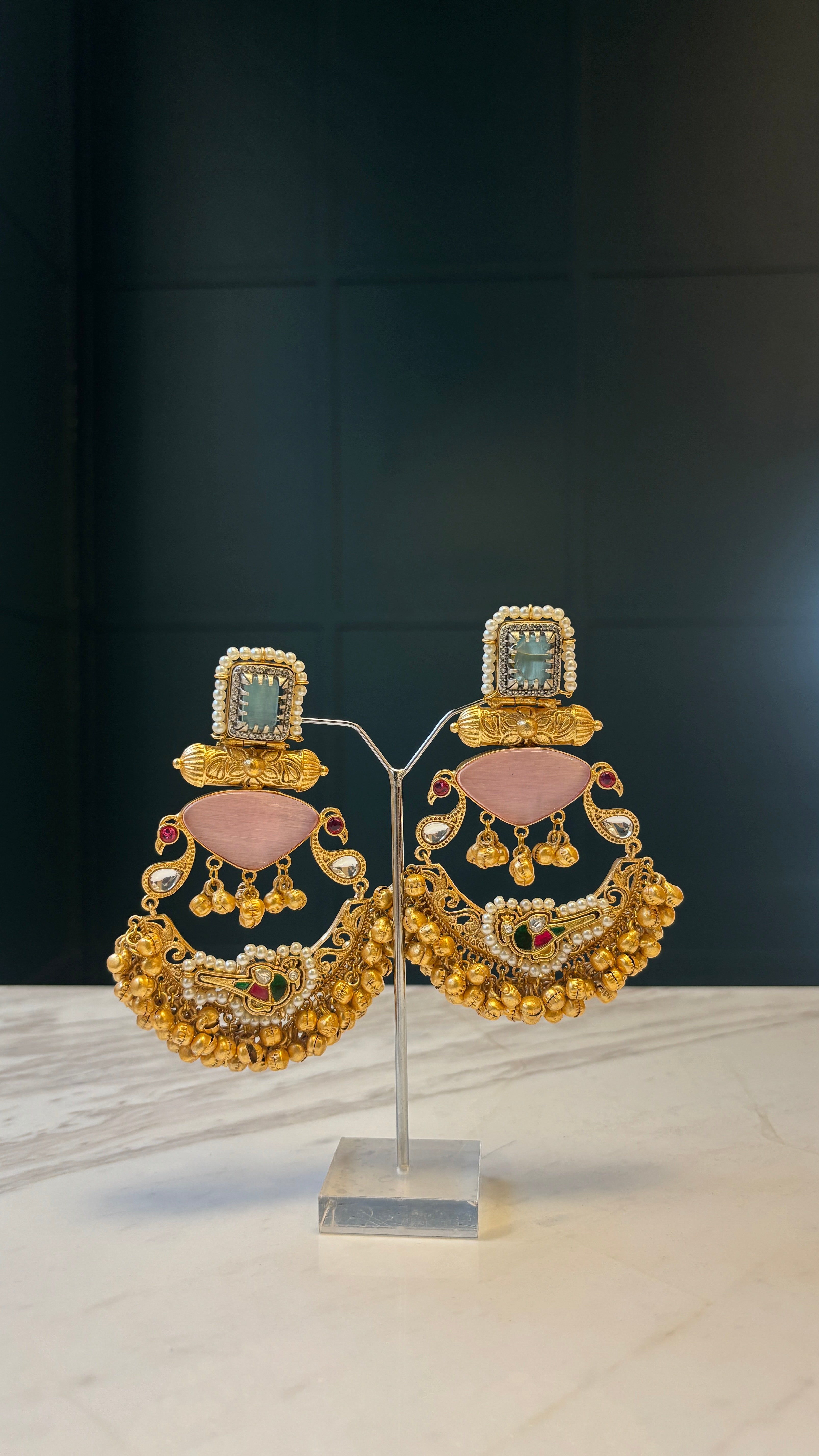 Kundan & Minnakari Earring